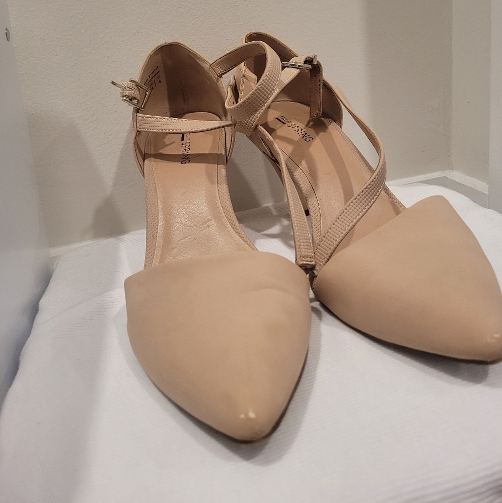 Call It Spring Beige Strappy Heels